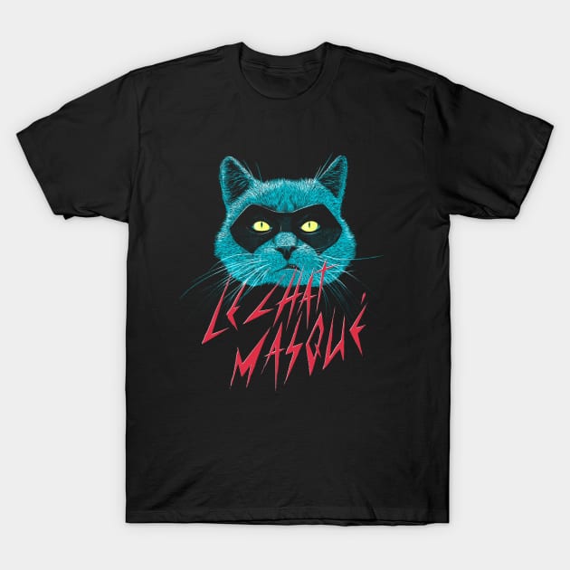 Le Chat Masqué T-Shirt by victorcalahan